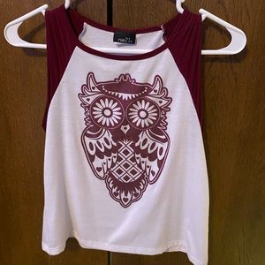 Rue 21 Xtra small owl tank top